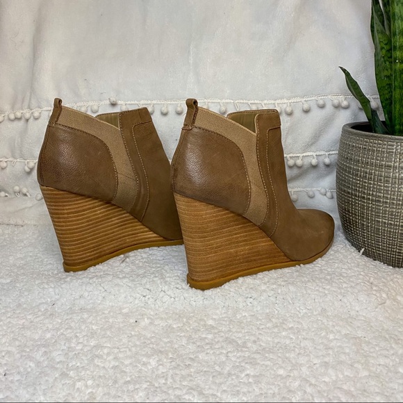 Brown Wedge Booties - Picture 4 of 4